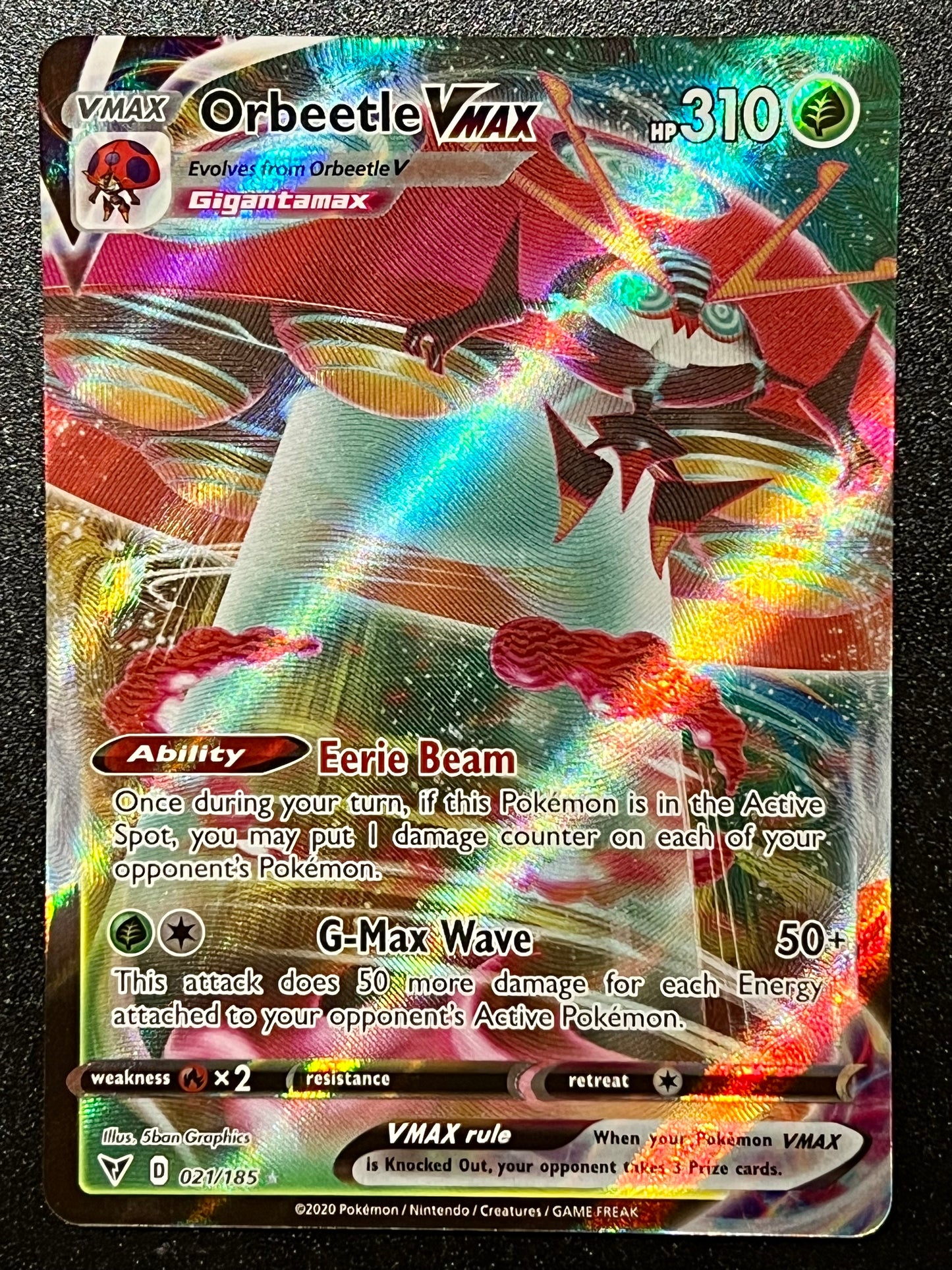 021/185 Orbeetle VMax - Pokémon Vivid Voltage Ultra Rare