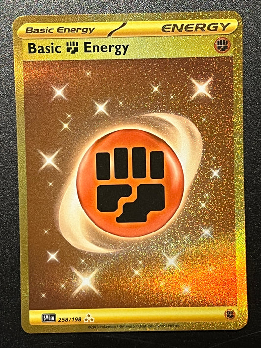 258/198 Basic Fighting Energy - Pokémon Scarlet/Violet Base Hyper Rare