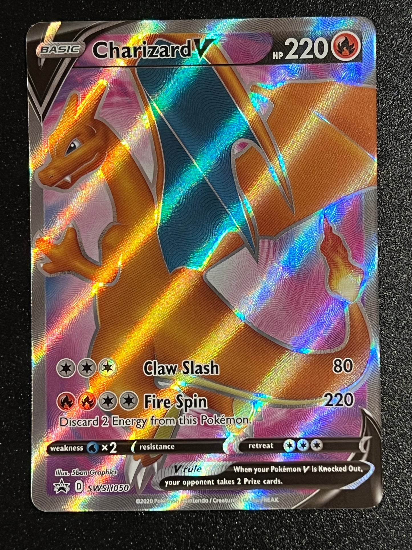 Charizard V - SWSH050 - Holo Promo Black Star