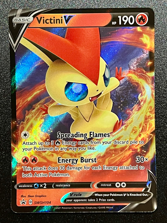 Victini V - SWSH104 Holo Promo Black Star