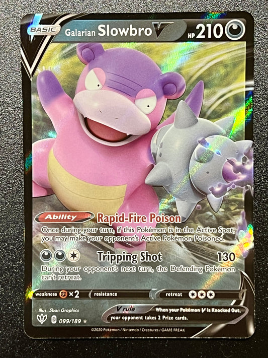 099/189 Galarian Slowbro V - Pokémon Darkness Ablaze Ultra Rare